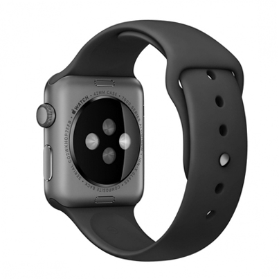 Силиконовый ремешок для Apple Watch 38/40 мм Black, черный