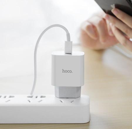 Зарядное устройство USB Type-C hoco. PD 3A 18Вт (C76A) Белый