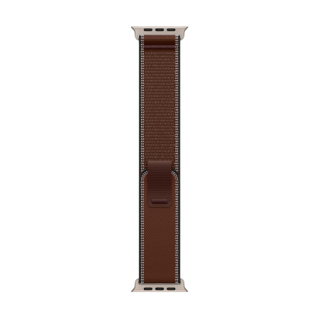 Apple Watch Ultra 4, 49 мм корпус из титана цвета «Natural», ремешок Trail Loop цвета «Dark Umber» размера M/L