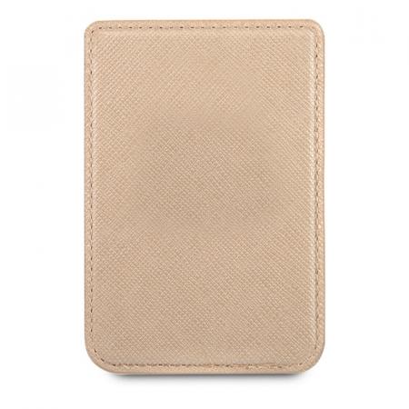 Магнитный бумажник Guess Wallet Cardslot MagSafe Saffiano Script logo (GUWMSSASLGO) Золотой