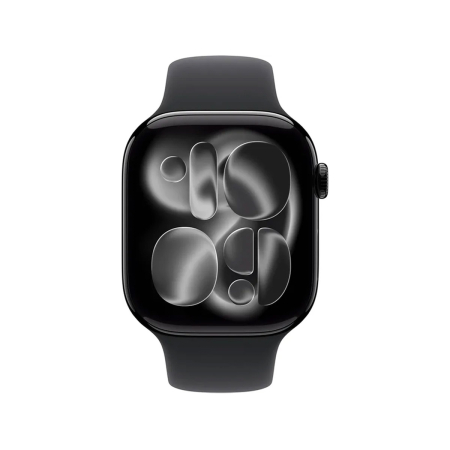 Apple Watch Series 11, 42 мм корпус из алюминия цвета «Jet Black», ремешок Sport Band размера M/L цвета «Black»