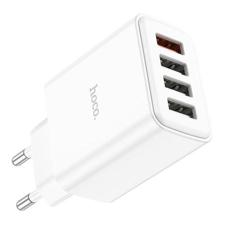 Зарядное устройство hoco. QC3.0 4USB порта 28,5Вт (C102A) Белый