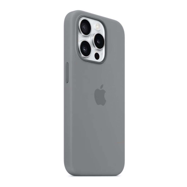 Чехол Silicone Case для Apple iPhone 15 Pro с MagSafe Clay, серый
