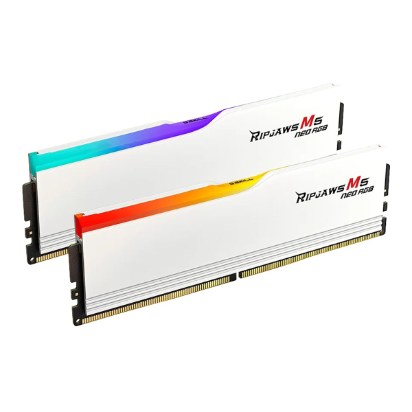 Оперативная память G.SKILL Ripjaws M5 Neo RGB (F5 6000J3036F48GX2 RM5NRW) DDR5 96GB 6000MHz CL30 UDIMM 2x48GB RGB White