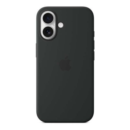 Чехол для iPhone 16 с MagSafe Silicone Case Black, чёрный