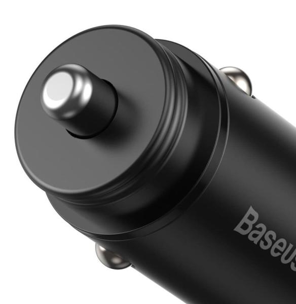Автомобильное зарядное устройство Baseus Circular Metal PPS Quick Charger Car Charger 30W (CCYS-C01) Черный