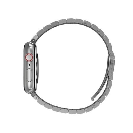 Стальной ремешок UNIQ для Apple Watch 49/45/44/42 мм Strova Stainless Strap (44MM-STRVSIL) Серебристый