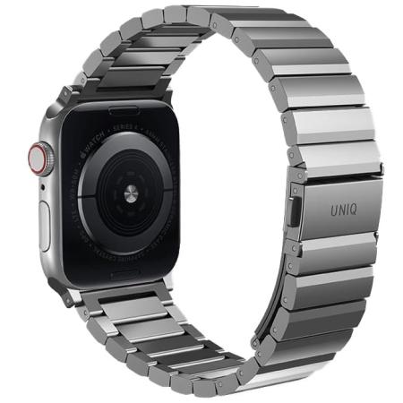 Стальной ремешок UNIQ для Apple Watch 49/45/44/42 мм Strova Stainless Strap (44MM-STRVSIL) Серебристый