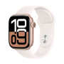 Apple Watch Series 10, 46 мм корпус из алюминия цвета «Rose Gold», ремешок Sport Band размера S/M цвета «Light Blush»
