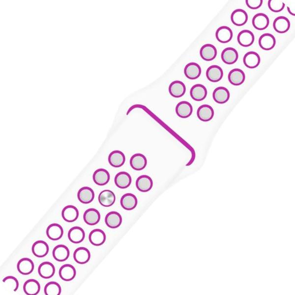 Ремешок Nike+ "Silicone Sport Band" Apple Watch 42/44 мм Бело-сиреневый