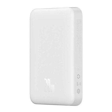 Внешний аккумулятор Baseus 10000mAh Magnetic Mini Wireless Fast Charge Power Bank 20W (PPCX070002) Белый