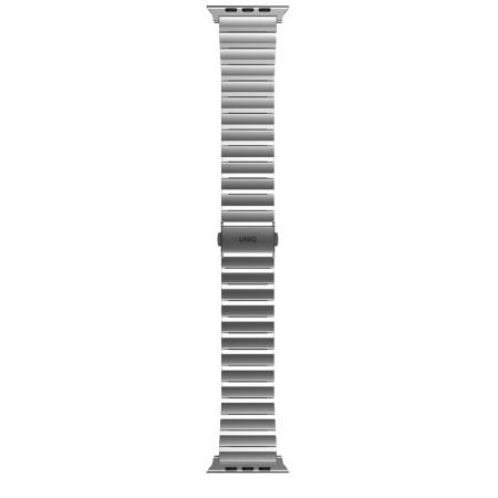 Стальной ремешок UNIQ для Apple Watch 49/45/44/42 мм Strova Stainless Strap (44MM-STRVSIL) Серебристый