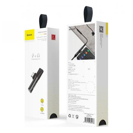 Переходник Baseus 2в1 Type-C / AUX+Type-C (CATL41-01) Черный