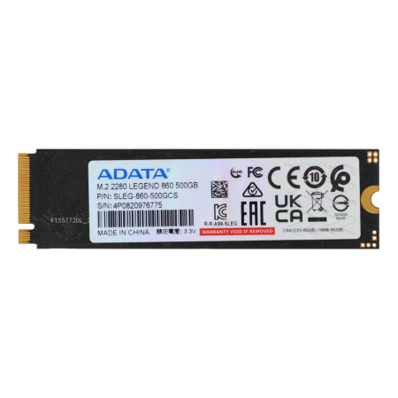 SSD накопитель ADATA Legend 860 500Gb M.2 2280 (SLEG-860-500GCS)