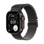 Apple Watch Ultra 3 (2025), 49 мм корпус из титана цвета «Black», ремешок Titanium Milanese Loop размера L цвета «Black»