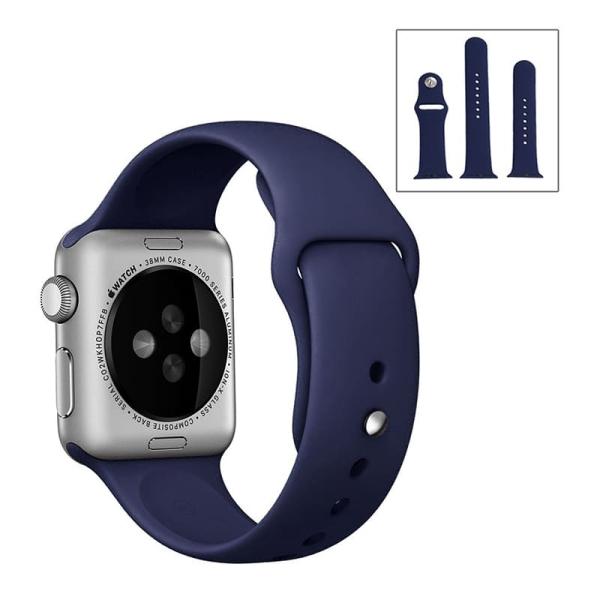 Силиконовый ремешок для Apple Watch 38/40 мм Темно-синий